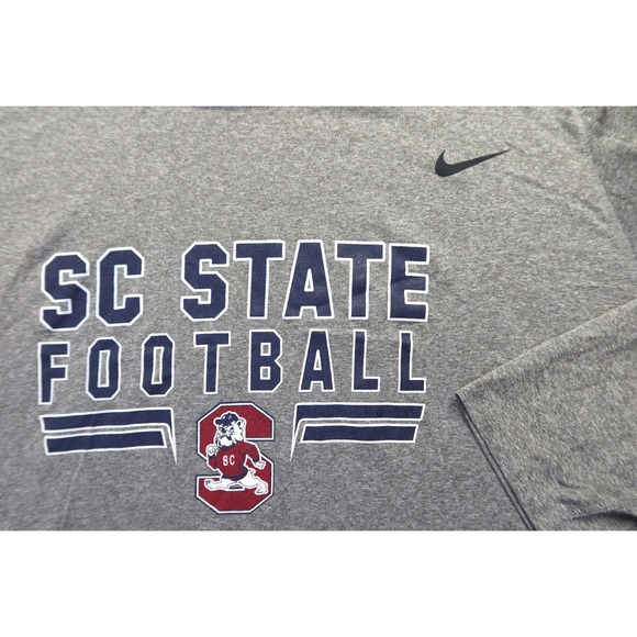 Nike SC State Bulldogs Football Long Sleeve Dri-FIT Shirt Men's 3XL Gray - Picture 3 of 8